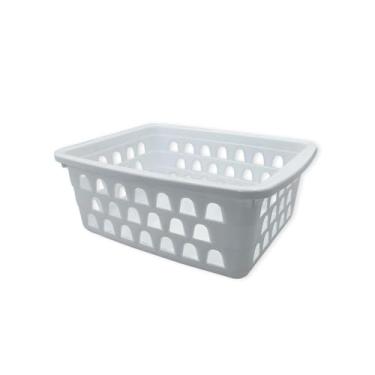 Imagem de Cesta Organizadora Pequena para Armários e Gavetas, Plástico Branco, Design, WD