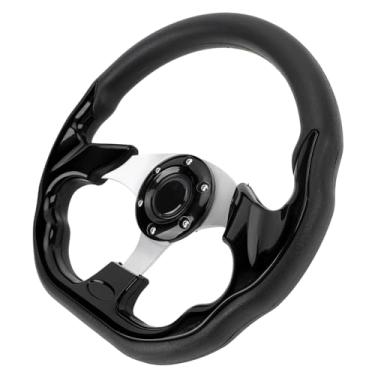 Imagem de Aramox 13NIN Racing Racing Wheel Sports Wheel Wheel Universal PU Aluminium Frame Aperte a Maioria Dos Veículos (Preto)