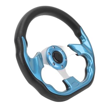 Imagem de Aramox 13NIN Racing Racing Wheel Sports Wheel Wheel Universal PU Aluminium Frame Aperte a Maioria Dos Veículos (Azul)