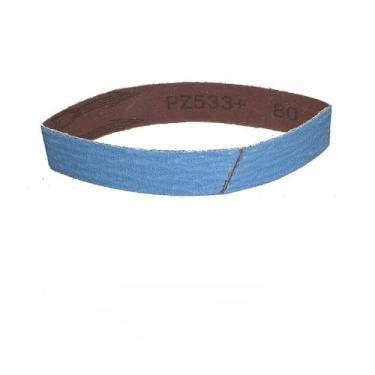 Imagem de Esmerilhadeira angular de expansão de 124x30 mm, roda centrífuga de borracha, mangas de lixa de zircônia de 392x30 mm para retificação de solda de metal, P80 x 10 peças