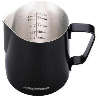 Imagem de Jarra Leiteira Cremeira 350 mL Aço Inoxidável de Grau, APEXSTONE ESP12 CC 115, Prateado