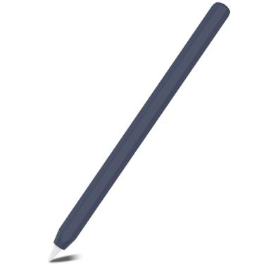 Imagem de SSS·GRGB Capa de silicone Apple Pencil compatível com Apple Pencil 2ª geração e Apple Pencil Pro, silicone ultrafino compatível com carregamento magnético e toque duplo (1 pacote, azul)