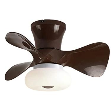 Imagem de Ventiladores de teto com luzes e controle remoto silencioso mini led ventilador de teto regulável lustre 64W reversível ventilador de teto com temporizador de 6 velocidades com iluminação pa