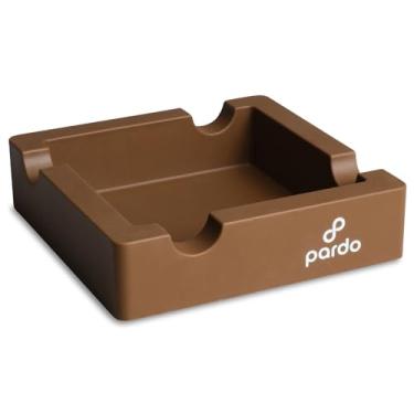 Imagem de Cinzeiro Pardo de silicone para charutos ao ar livre - Cinzeiro marrom inquebrável com suporte de charuto 4X para charutos de calibre grande - Acessório perfeito para pátio, umidificador elétrico para