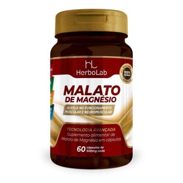 Imagem de Malato De Magnésio 60 Cápsulas 600mg Sabor Neutro-Unissex