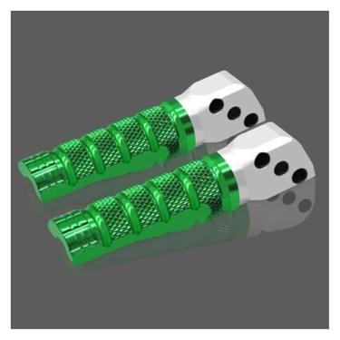 Imagem de Anti-derrapante Pedais de apoio para os pés do passageiro traseiro, para z750 z900 rs z800 z650 zx6r 10r zx25r ninja650/400 versys650/1000 er6n(Verde)