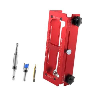 Imagem de Generic Gabarito Ajustável para Encaixe de Dobradiças de Portas, Ideal para Marcenaria E Carpintaria com Tupia.