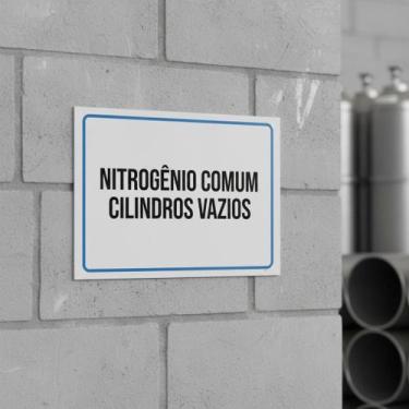 Imagem de Placa Acm Nitrogênio Comum Cilindros Vios 18X23 - Sinalizo