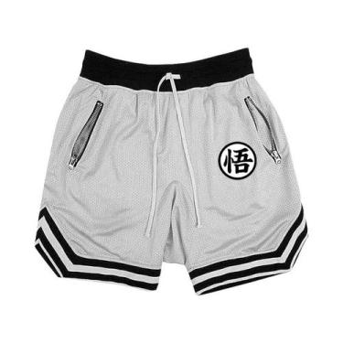 Imagem de Calças De Fitness Masculinas De Secagem Rápida Em Malha, Shorts Casuai