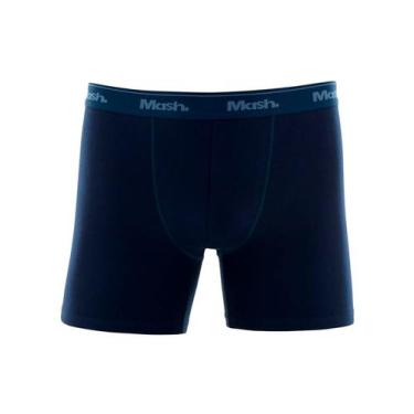 Imagem de Cueca Boxer Mash 070.40 Masculina Cotton T. P/GG, M, Az08, Azul marinh