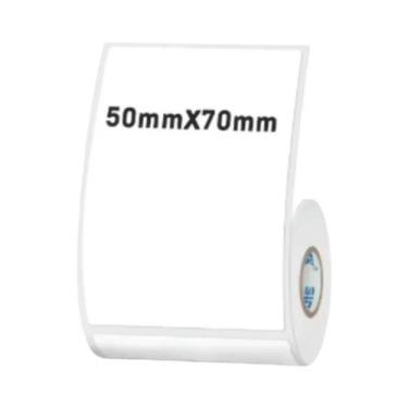 Imagem de Etiqueta Térmica Impermeável De 50mm, Adesiva, Em Papel Branco, Para I