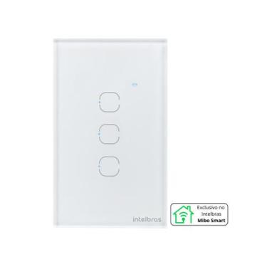 Imagem de Interruptor Touch Inteligente 3 Teclas EIW 1003 Intelbras Branco