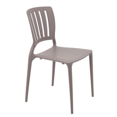 Imagem de Cadeira Tramontina Manu Empilhável Camurça Em Polipropileno