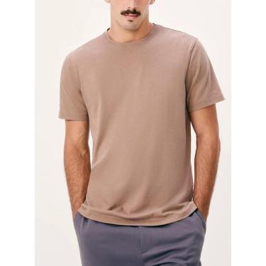 Imagem de Camiseta Manga Curta Hering KG99 Masculina Gola Redonda Algodão Pima T. P/XXG-Masculino
