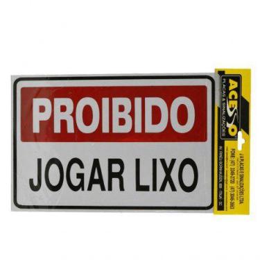 Placa de Sinalização Atenção não Jogue Lixo 1 em Promoção na Americanas