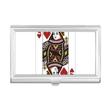 Imagem de Caixa de bolso com estampa de cartas de baralho Heart Q