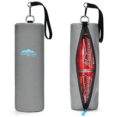 Imagem de Bolsa térmica de golfe, estojo de refrigerador de acampamento portátil, manga de cerveja impermeável macia unissex para bebidas/água engarrafada/guarda-chuva, para trabalho diário/viagem/caminhada - 2 peças