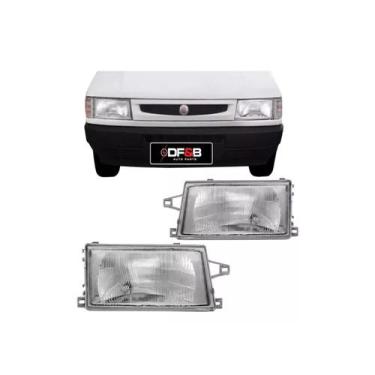 Imagem de Farol Uno 91 92 93 94 95 96 97 98 00 02 03 Mascara Cromada - JCV, Lado