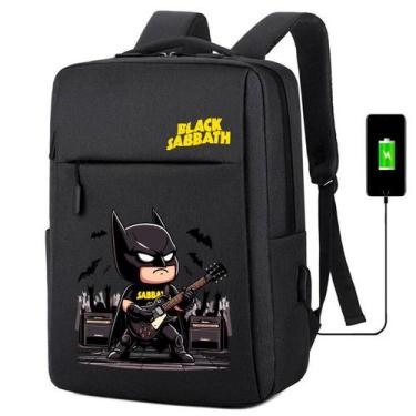 Imagem de Mochila USB Escolar Estampa Infantil Batman Notebooks, Trabalho Escola