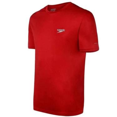Imagem de Camiseta Speedo T-Shirt Interlock Masculino, Vermelho, GG, Masculino