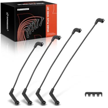 Imagem de A-Premium Conjunto de 4 fios de vela de ignição compatível com Hyundai Accent 1995-2003 1.5L SOHC, Scoupe 1994-1995 1.5L SOHC