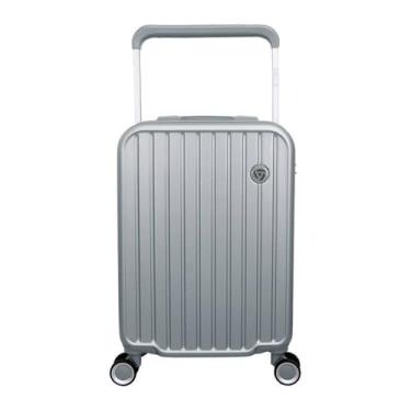 Imagem de Mala de Viagem Bordo Monaco Padrão ANAC 10kg 4 Rodas Duplas (Prata)