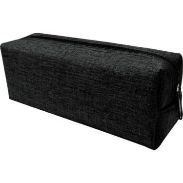 Imagem de Estojo de Tecido Quadrado Grande com 1 Zíper Preto - KIT