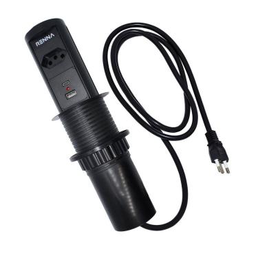 Imagem de Torre De Tomada Automática Com 1 Tomada + 2 Usb + Carregamento Wireless