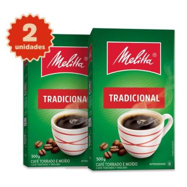 Imagem de Kit 2 Cafés Melitta Tradicional Vácuo 500g