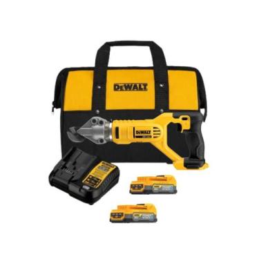 Imagem de Tesoura Elétrica Chapa 2 Baterias Powerstack Dcs496b Dewalt Bolsa