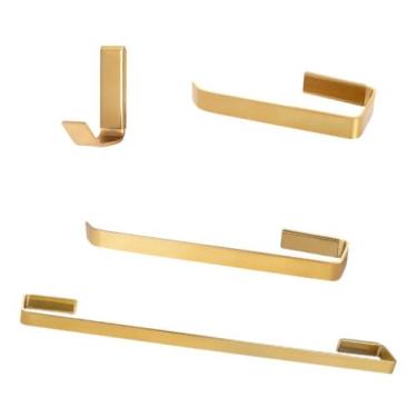 Imagem de Kit Acessorios 4 Peças Dourado Banheiro Lavabo - Universo Import Metai