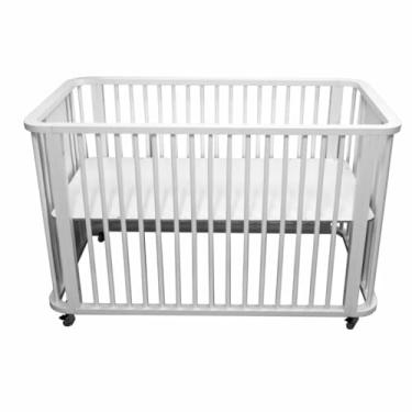 Imagem de Berço de Madeira para Bebê e Mini Cama pés em Rodizíos - Kartoon