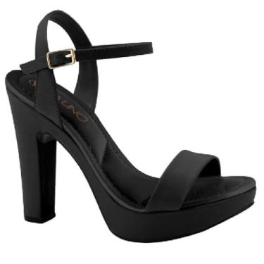 Imagem de Sandalia Via Uno Salto Alto Ref 311021ssavv Preto/preto 040