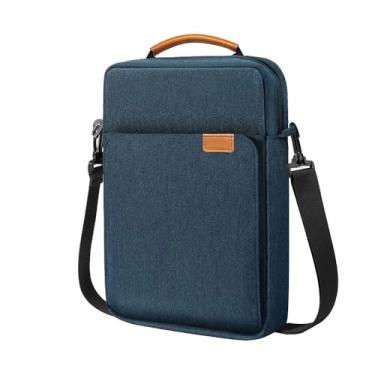 Imagem de Bolsa de Ombro Resistente para Laptop, Tablet e iPad – Capa Pasta Protetora para Dispositivos até 14” (Azul, 12.4-13.3)