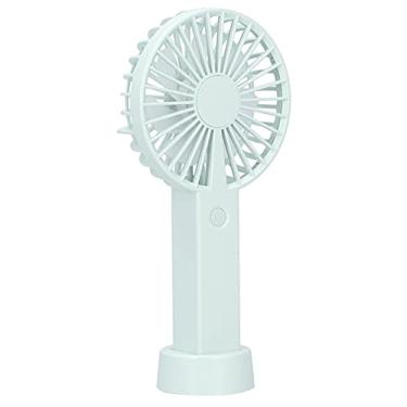 Imagem de ZJchao Fã Portátil Portátil USB Fan de 3 Velocidades Ajustável Com Luz Respiratória Colorida e Base para Camping de Camping Ao Ar Livre Mesa de Escritório