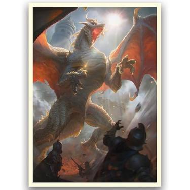 Imagem de Fantasy North - Argalon - O protetor - 100 capas de cartas TCG foscas texturizadas - serve para Pokémon Magic MTG Commander e outros jogos de cartas - Capas de cartas