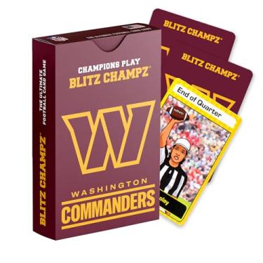 Imagem de Blitz Champz Washington Commanders Card Game (Ages 7+) | Fun Family Game | Party Game | Gifts for Football Fans | Card Game for Kids | Card Game for Adults (Washington Commanders)