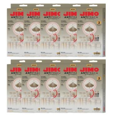 Imagem de Kit 10 Antitraça Para Alimentos Jimo Cartela Adesiva Proteção Contra Caruncho Mariposas Em Arroz Feijão Farinha Grãos Macarrão Sem Cheiro Balcão Gaveta Armário