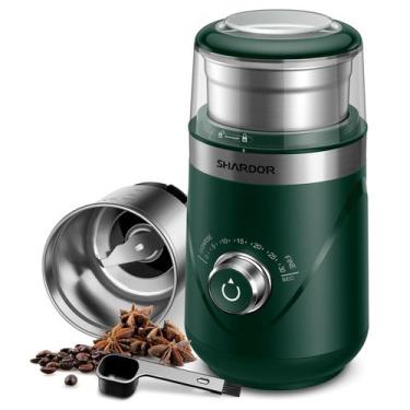 Imagem de Moedor de café elétrico SHARDOR ajustável Quiet Green, 110V