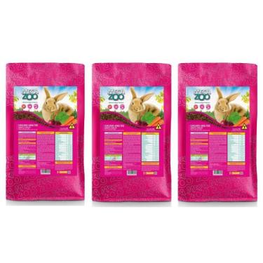 Imagem de 3un Ração Coelhos Ornamentais Adultos 5kg - MegaZoo