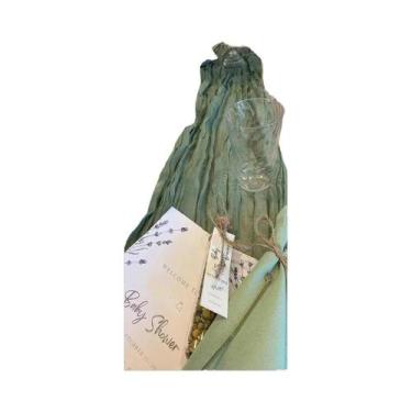 Imagem de Caminho De Mesa Em Cheesecloth Verde, Vermelho E Borgonha, Estilo Boho