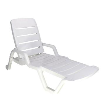 Imagem de Espreguiçadeira Tramontina Leblon Basic Em Polipropileno Branco Tramontina