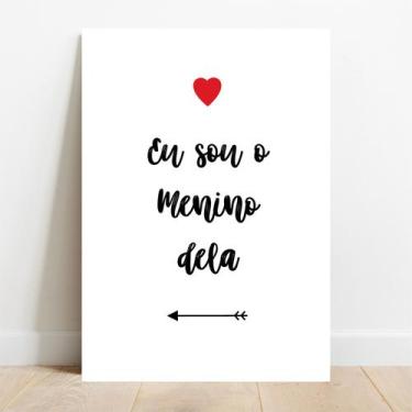 Imagem de Placa Decorativa Menino Dela - TaColado, 20x30cm