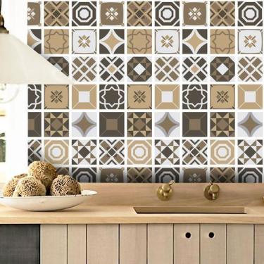 Imagem de Adesivo Destacável Azulejo para Cozinha Bragança Marrom - TaColado, 15