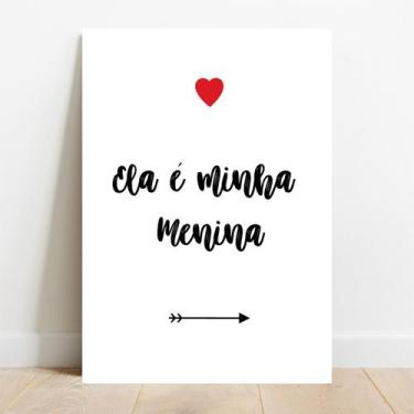 Imagem de Placa Decorativa Minha Menina - TaColado, 40x60cm