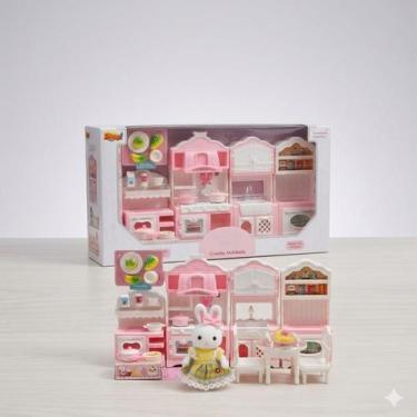 Imagem de Casinha Feliz Cozinha Modulada com Boneca Infantil - Cenário de Cozinh