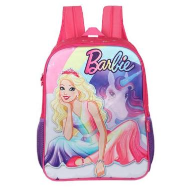 Imagem de Mochila Barbie Meninas Original Unicórnio Princesa Alças Pink