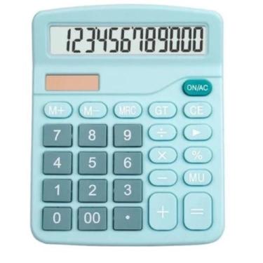 Imagem de Calculadora Mesa Comercial Escritório Grande 12 Dígitos - Hxt, Azul