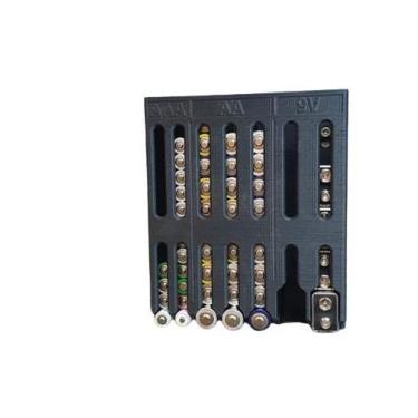 Imagem de Suporte Para Pilhas AA AAA Pequena Palito 9V Organização - SNS3D