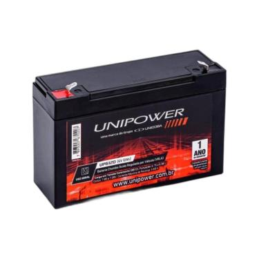 Imagem de Bateria Estacionária Selada VRLA UP6120 6V 12Ah Excelente Custo Beneficio Unipower Agratto